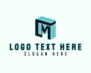 Letter M - Construction Builder Letter M logo design