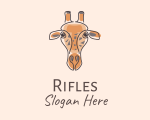 Giraffe Head Safari Logo