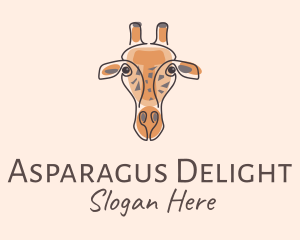 Giraffe Head Safari logo design