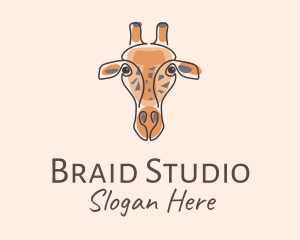 Giraffe Head Safari logo design