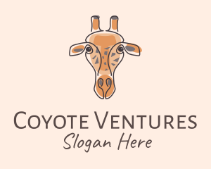 Giraffe Head Safari logo design