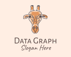 Giraffe Head Safari logo design