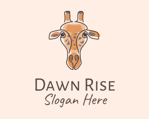 Giraffe Head Safari logo design