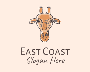 Giraffe Head Safari logo design