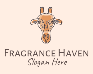 Giraffe Head Safari logo design