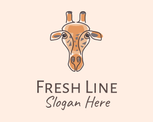 Giraffe Head Safari logo design