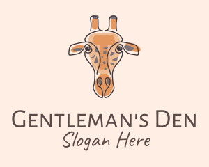 Giraffe Head Safari logo design