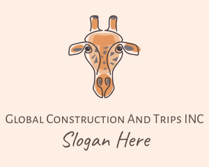 Amazon - Giraffe Head Safari logo design