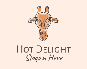 Giraffe Head Safari logo design