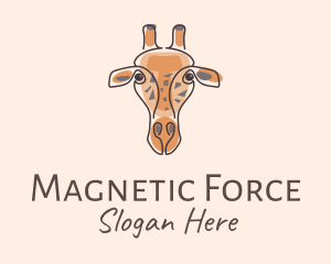 Giraffe Head Safari logo design