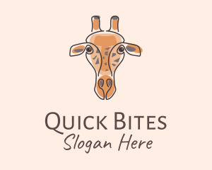 Giraffe Head Safari logo design