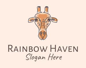 Giraffe Head Safari logo design