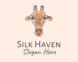 Giraffe Head Safari logo design