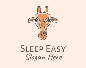 Giraffe Head Safari logo design