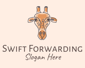 Giraffe Head Safari logo design