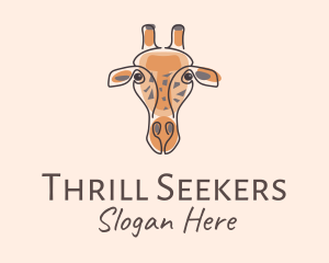 Giraffe Head Safari logo design