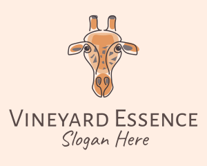 Giraffe Head Safari logo design