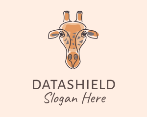 Giraffe Head Safari logo design