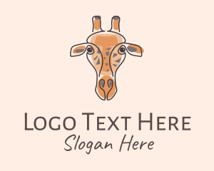 Giraffe Head Safari Logo