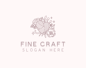 Heart Yarn Crochet logo design