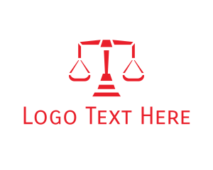 Red Diamond - Legal Scale Law Firm logo design