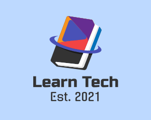 E Learning - Video Streaming Book logo design