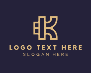Digital Marketing - Digital Agency Letter K logo design