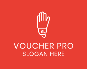 Voucher - Hand Glove Price Tag logo design