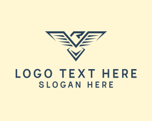 Aircraft - Generic Eagle Bird Letter R logo design