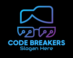 Hacking - Tech Geek Nerd logo design