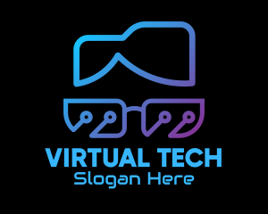 Online Gaming - Tech Geek Nerd logo design