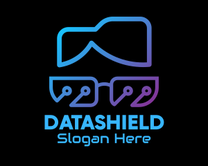 Cyber Space - Tech Geek Nerd logo design