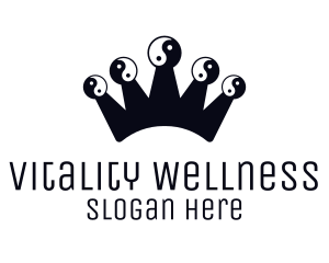 Yin Yang Crown Wellness logo design