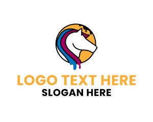 Services - Horse Paint Drip logo design