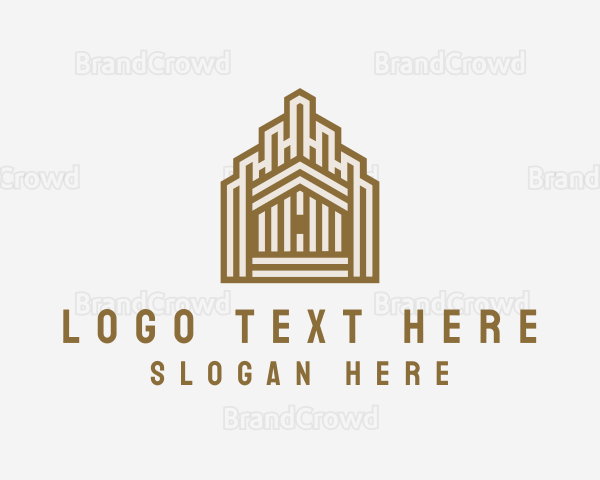 Wooden House Property Logo