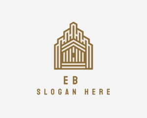 Apartment - Wooden House Property logo design