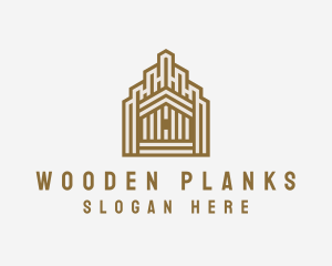 Wooden House Property logo design