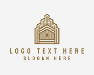 Wooden - Wooden House Property logo design