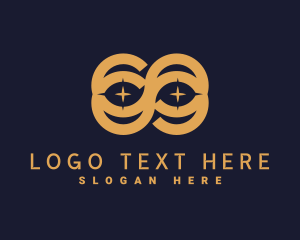 Lens - Infinite Loop Sparkle logo design