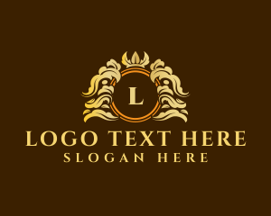 Shield - Luxury Crown Ornament logo design