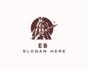 Barbarian Spear Warrior Logo