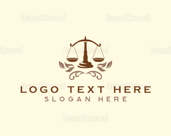 Ornamental Legal Scale Logo