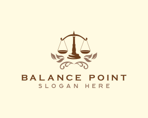 Equilibrium - Ornamental Legal Scale logo design