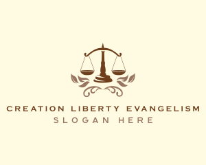 Ornamental Legal Scale  logo design