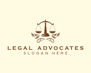 Ornamental Legal Scale  logo design