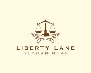 Ornamental Legal Scale  logo design