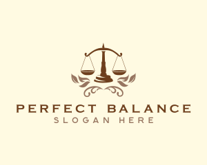 Ornamental Legal Scale  logo design