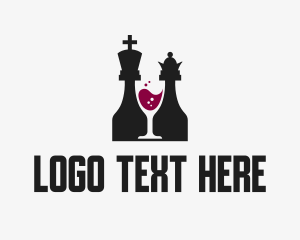 Silhoutte - King Queen Wine Bar logo design