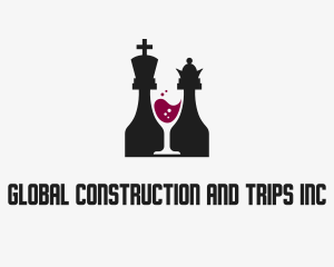 Alcohol - King Queen Wine Bar logo design