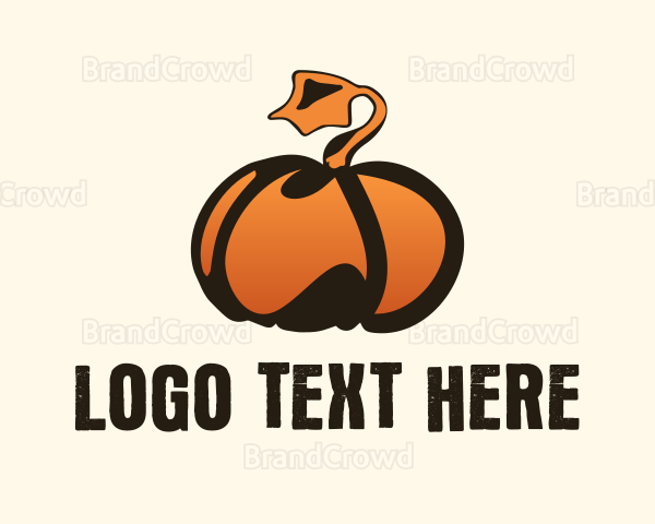 Gradient Pumpkin Farm Logo